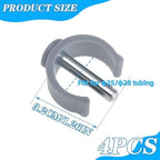 4 Pack Folding Walker C Type Clips Replacement for Toilet Safety Rails - Tube Pin Lock Brackets Parts for Rolling Walker, Adjustable Toilet Frame, Raised Toilet Seat with Handles (Fits 1'' OD Pipe)