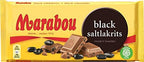 10 Bars x 180g of Marabou Black Saltlakrits - Salty Licorice - Original - Swedish - Milk Chocolate