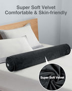 Luxtude Inflatable Body Pillow for Adults Kids, Travel Body Pillows for Side Sleeper, 47Inch Long Round Bolster Pillows for Bed, Round Cervical Cylinder Pillow for Hugging Sleeping, Back etc.