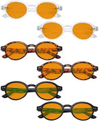 Eyekepper 6 Pairs Blue Light Blocking Readers Oval Computer Reading Glasses Amber Tinted +1.25
