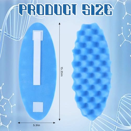 Threlaco 4 Pcs Elbow Protectors for Elderly Blue Elbow Pads Adjustable Decubitus Care for Women Men Relieve Pressure Sores, One Size Fits All