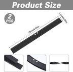 2 PCS Rubber Squeegee Replacement Blades, Black Squeegee Replacement Rubber 10 Inch Standard Shower Glass Doors Squeegees Replacements Squeegees Silicone Accessory, Black