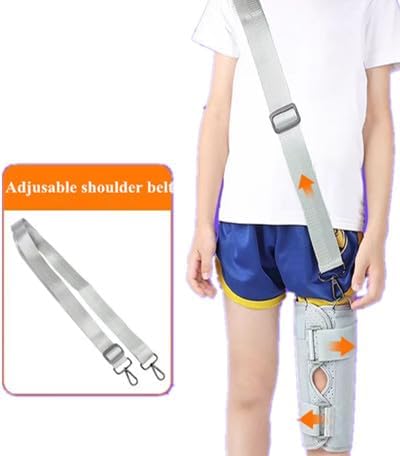 Pediatric Leg Immobilizer Kids Knee Brace Support Child Knee Fixed Splint Leg Fracture Splint Knee & Leg Immobilizer/Knee Brace (Medium)