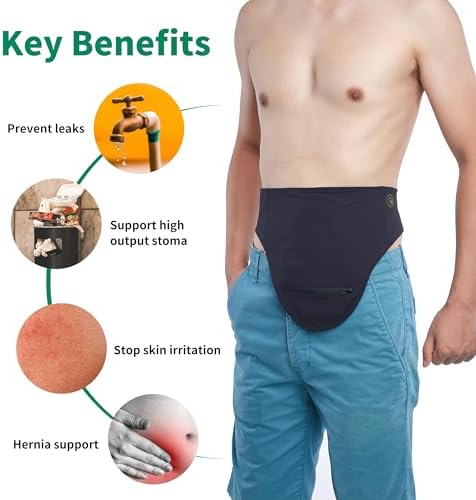 Ostomy Belt ™- Comfortable Colostomy Belt, Support Ostomy Bag Covers, Ostomy Belt for Men and Women - Adjustable Ostomy Support Belt-Ostomy Wrap (Medium)