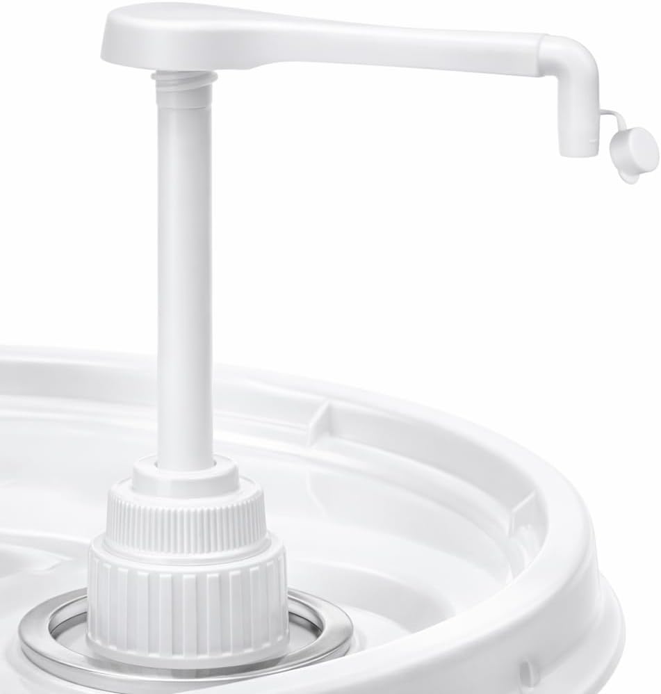 Heavy-Duty 5-Gallon Bucket Pump Dispenser – Compatible with Oil, Laundry Soap, Detergent, Fabric Softener, Degreasers, and More. Includes a Leak-Proof Cap, Making it Ideal for Commercial and Household