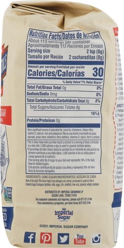 Imperial Sugar Dixie Crystals Extra Fine Granulated Sugar, 2 lb