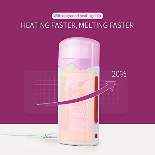 Roll On Wax Warmer For Hair Removal Wax Roller Wax Heater, Home Waxing Kit For Women Men 110V