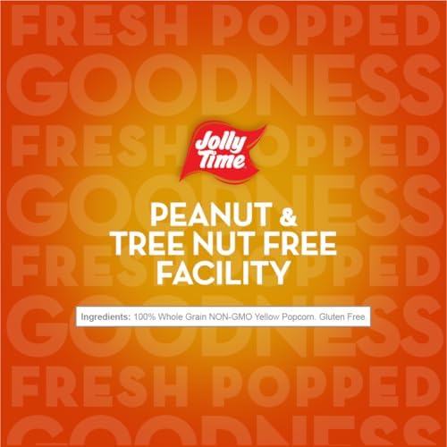 Jolly Time Unpopped Yellow Pop Corn Kernels, Stand Up Resealable Bag, 2 Pound (Pack of 6)
