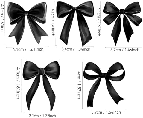 50Pcs Edible Bow Cupcake Toppers Rice Paper Black Bowknot Cupcake Picks Bow Tie Cake Decorations for Bridal Baby Shower Birthday Bachelorette Wedding Party Decorations Supplies
