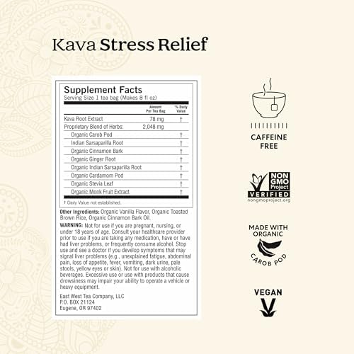 Yogi Tea Stress Relief & Herbal Tea Variety Pack - 16 Bags per Pack (6 Packs) - Organic Herbal Sampler - Includes Bedtime, Kava Stress Relief, Soothing Caramel Bedtime & More