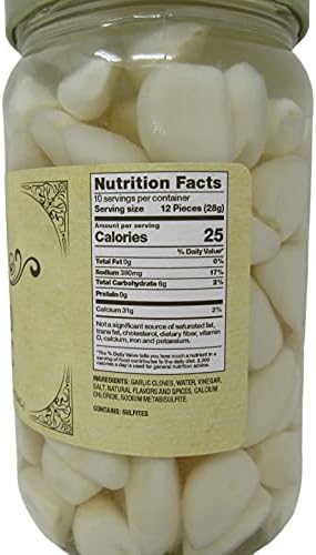 Buc-ee's Pickled Garlic in a Resealable Jar, Gluten Free, No High Fructose Corn Syrup, 16 Fl Ounces