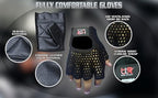 Chauffeur Driving Gloves Mesh Net Fingerless Cowhide Leather Palm Cotton Crochet Back Cycling, Wheelchair Gloves