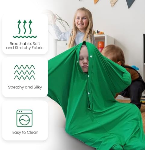 SENSORY4U Sensory Sack Body Sock – Stretchy Compression Suit for Kids – Great for Play, Movement, and Body Awareness