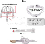 TERNENCE Chastity Locked Small Male Ergonomic Design Cock Cage with Urethral Tube T245 (45mm M Size)