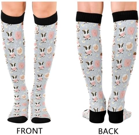 Compression Socks for Women Men, Knee High Athletic Stockings, Running Cycling Sport Travel Nurse Support Socks