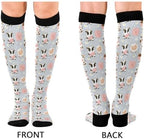 Compression Socks for Women Men, Knee High Athletic Stockings, Running Cycling Sport Travel Nurse Support Socks