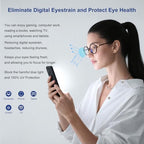 ViewJoy Retro Oval Blue Light Glasses for Women Fashion Computer Glasses Bluelight Blocking Eyewear Vintage Frame