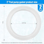 GDW 2" Hot Tub Pump Union Gasket for Gecko Spa Heater Seals 711-4030B (2 pcs)