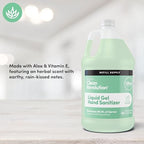 Clean Revolution Liquid Gel Hand Sanitizer, 128 Fl. Oz Refill Supply Container| Eliminates 99.9% of Germs | Gentle & Aloe Enriched | 70% USP Medical Grade Ethanol, Medical Facility Compliant