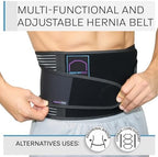 Abdomencare Umbilical Hernia Belt PRO for Men & Women – Adjustable Abdominal Hernia Support Binder w/ 2 Compression Pads & Extra Compression Strap - Umbilical, Abdominal, Post Surgery Hernias - L/XL