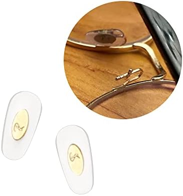 Replacement Push-in Nose Pads for RayBan RB6335 RB3549 RB4071 RB6336 RB7140 RB8415 Sunglasses Eyglasses Repair-Kits (Gold)