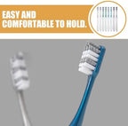 DOITOOL Hard Bristle Men’s Toothbrush 8pcs Set (4pcs X 2) Large Head Manual Toothbrushes for Travel and Household Plastic Teeth Cleaning Tools