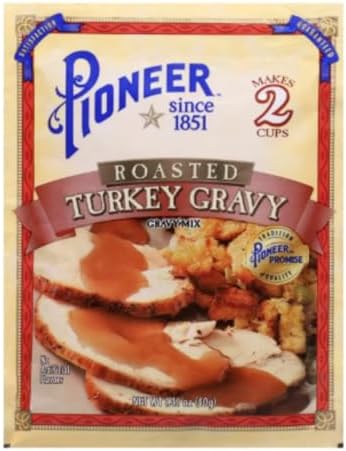 Pack of 4, Pioneer Brand Roasted Turkey Gravy Mix, 1.41 oz each
