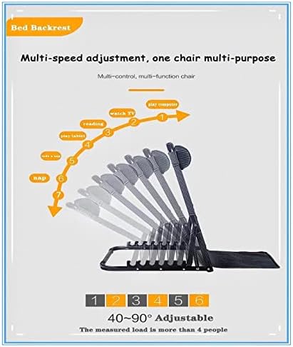 Jarler Bed Backrest Support Bed Chair - Adjustable Back Rest Sit Up Reading Seating, 6 Degree Sit-up Stand Beach Comfy Travel, Bed Wedge Pillow Gaming Chair Gift for Elderly