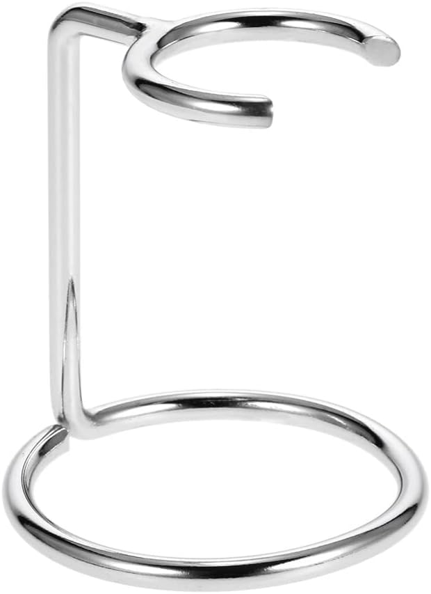 1 Piece Metal Shaving Brush and Razor Holder Shave Brush Stand Beard Brush Holder Razor Holder Stand Razor Brush Holder for Razor Storage Men's Shaving Tool, Silver