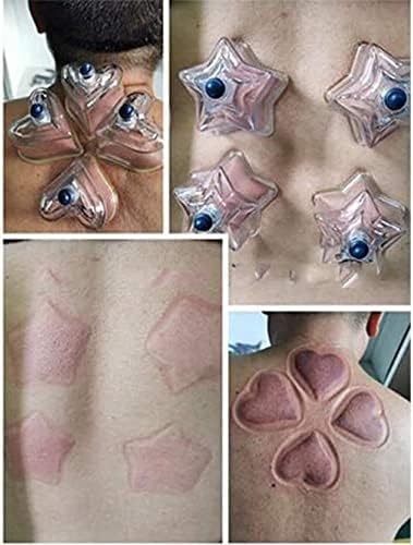 10Pcs Heart and Star Shaped Cupping Cups 1 Cupping Gun Plastic Vacuum Cupping Therapy Set Cupping Kit Massager with Box