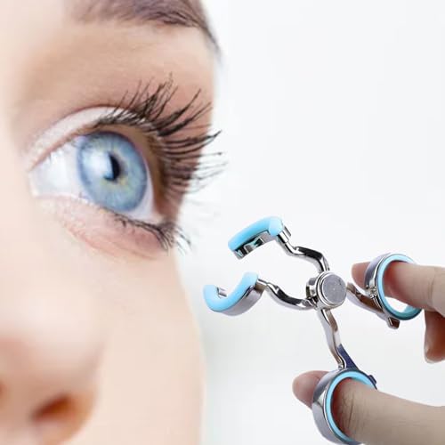 Lens Wearing Aid, Lens Eyelid Stretcher Portable Stainless Steel Enhanced Precision with Storage Case Lens Cases Tool Lens Insertion Tools (Blue)