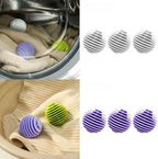 6pcs Laundry Ball, Silicone Wash Ball for Washing Machine, Lint Remover Dryer Balls, Soft Pet Fur Catcher Balls for Laundry, Reusable Home Gadgets(White/Purple)