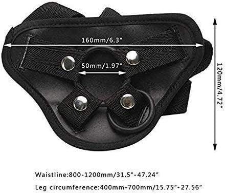Adjustable Belt Female female Strapless Panties Underwear for Men Women Couples role play Triangular underwear Black(Large1)