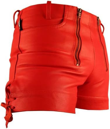 Bockle® Red Bavarian Oktoberfest Lederhose Men Leather Shorts Hot Pants