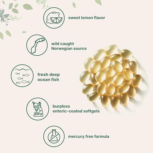 Micro Ingredients Extra Strength Omega 3 Fish Oil Supplements 1,000mg Per Serving, 300 Softgels | Lemon Flavored | Burpless | EPA 180mg + DHA 120mg | Deep Sea Fish
