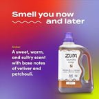 Indigo Wild Zum Clean Laundry Soap - Plant-Based Liquid Laundry Soap - Contains Baking Soda, Essential Oils & Saponified Coconut Oil - Amber - 64 fl oz
