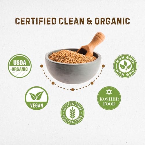 Yellow Mustard Powder 14.11 oz – Ground Organic Mustard Seed for Seasoning & Cooking – USDA Organic, Kosher, Gluten Free Mustard – The Holly Tree