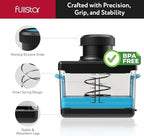 Fullstar 2-in-1 Tofu Press & Cutter, Dishwasher Safe, BPA-Free, Press Box for Extra Firm & Silken Tofu (Blue)