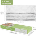 Aluminum Foil - 200 Precut Sheets, 16.5 x 12 Inch, Pop-Up Interfolded, Ideal for Roasting, Baking, Grilling, Cooking, Storing Food