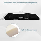 Lash Bed Topper, Ergonomic Curvy Massage Bed Topper Esthetician Bed Cushion, Non-Slip Spa Table Memory Foam Pad with Removable Cover, Ideal for Facials, Eyelash & Beauty Salon, 71"×28" Black