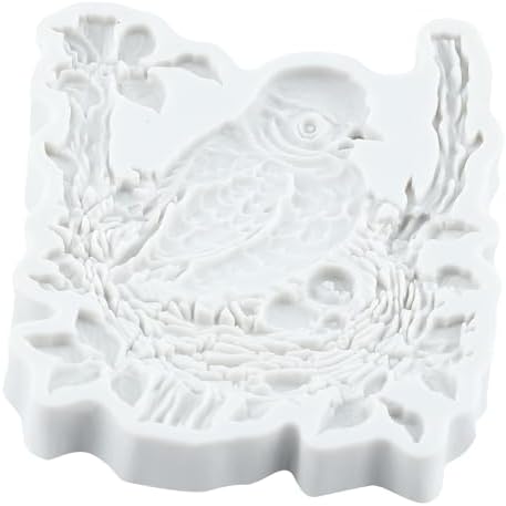 Lingzhi Bird Fondant Molds Bird Nest Silicone Mold for Chocolate Candy Cake Decoration Cupcake Topper Sugar Craft Gum Paste Polymer Clay