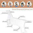 DUAIU 12Pcs Beard Shaper Tool Kit for Men Grooming, White Black Barber Pencil for Lineup Edging with Sharpener, Hairline Beard Guide Shaping Barber Comb Clipper Cleaning Brushes Hair Combs Set