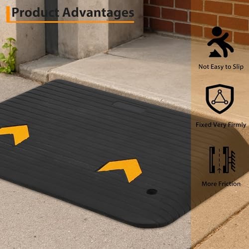 3.5" Rise Threshold Ramps Doorway, Heavy Duty 33,000LBS Capacity,Non-silp Surface & Solid,Wheelchair Ramp,Portable Mobility Ramps for Steps, Driveway and Curb