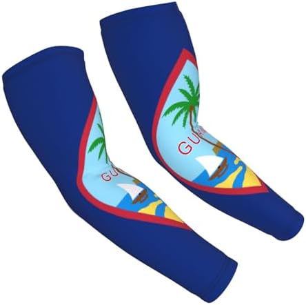 CUTEDWARF Flag Of Guam Sun Protection Arm Long Sleeve Protector Unisex Outdoor Sports Protective Sleeve Guard