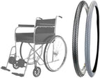 20/22/24x1 3/8 Wheelchair Solid Tire, No Inflation Required, Black and Gray, Explosion-Proof and Durable(Gray,24 inches)