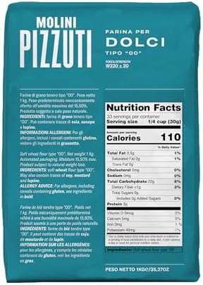 Molini Pizzuti Farina per Dolci - Type "00" Flour for Cakes - 1KG