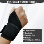 panthra 4 PCS Kids Wrist Brace, Night Wrist Sleep Support Brace, Adjustable Compression Straps, Fits Wrists of Different Sizes, Suitable for Children's Sports Sleep (Pink+black)