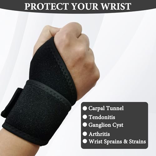 panthra 4 PCS Kids Wrist Brace, Night Wrist Sleep Support Brace, Adjustable Compression Straps, Fits Wrists of Different Sizes, Suitable for Children's Sports Sleep (Pink+black)