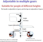 Rotatable Bed Rail, Safety Bed Handle Hand Guard, Seniors Bed bar with Storage Pocket, Bedside Standing Assist Grab Bar, Can Hold 300 lbs
