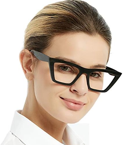 OCCI CHIARI Oversized Womens Reading Glasses(2.0 Black) Retro Cat Eye Readers(1.0 1.25 1.5 1.75 2.0 2.25 2.5 2.75 3.0 3.5 4.0 5.0 6.0)
